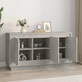 betonszürke szerelt fa tálalószekrény 102 x 35 x 55 cm