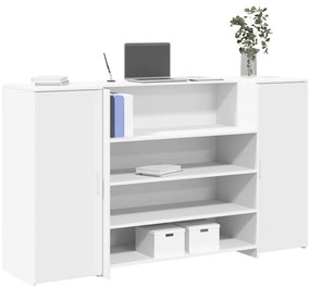 vidaXL recepciós pult fehér 180x50x103,5 cm szerelt fa
