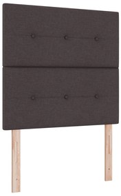 Boxspring Ágy Matrachoz és Padhoz Sötétbarna 100x200 cm Szövet