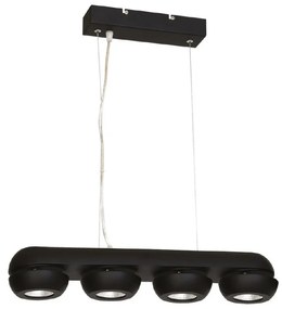 LED Csillár zsinóron FLARE 4xLED/10W/230V fekete