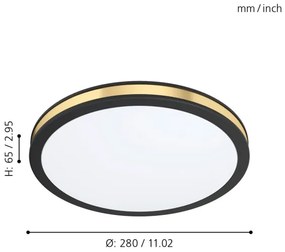 Eglo 99406 - LED Mennyezeti lámpa PESCAITO LED/11W/230V
