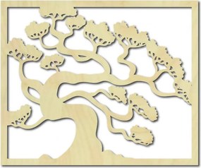 Fából készült kép a falon egy bonsai fa fa rétegelt lemez DRAZSKA
