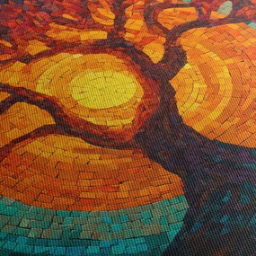 Kép - Az élet fája és a nap mozaikban (150x105 cm)