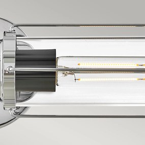 Hinkley lighting vintage fürdőszobai lámpa masthead króm fekete átlátszó elshk-masthead2-pcbk IP44