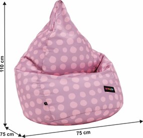 Babzsák, rózsaszín-lila/minta, TELDIN