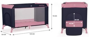 KINDERKRAFT - Utazó kiságy Baby Tiger VIKI rózsaszín