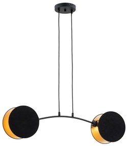 Csillár zsinóron MOTIF 2xE27/15W/230V fekete