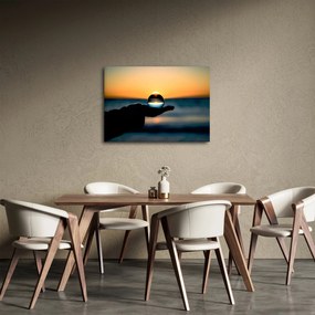 Üveggolyó a tenyérben (70x50 cm)