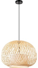 Nordlux - Csillár zsinóron HISOKA 1xE27/40W/230V fekete/bambusz