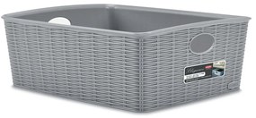 STEFANPLAST Tárolókosár Elegance L High, szürke