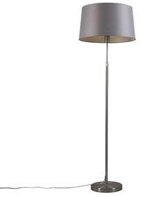 Acél állólámpa szürke árnyékolóval, 45 cm állítható - Parte