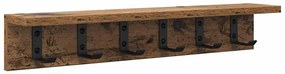 Fali Kabáthorog polcokkal Régi fa 60 x 10.5 x 10.5 cm Faanyag