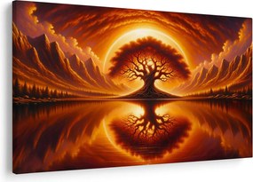Kép – Fa a véres napban (90x60 cm)