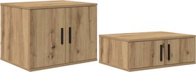 vidaXL Tárolószekrény 2 pcs Artisan tölgy 127 x 41 x 40 cm Faanyag
