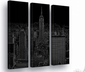 Vászonkép 90x100 Éjszakai város városkép felhőkarcolók New York