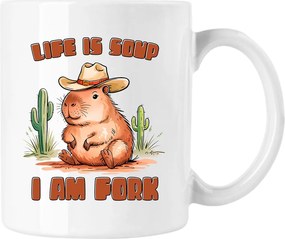 Kapibara cowboy bögre Usa Amerika Fehér 330ml