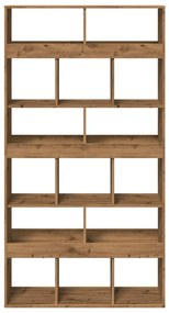 kézműves tölgy színű szerelt fa könyvespolc 100 x 33 x 187,5 cm