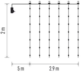 LED Kültéri karácsonyi lánc 400xLED/8 funkció 7,9 m IP44 meleg fehér