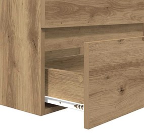 Fürdőszoba bútor szett 3 pcs kézműves tölgy 60 x 38.5 x 45 cm