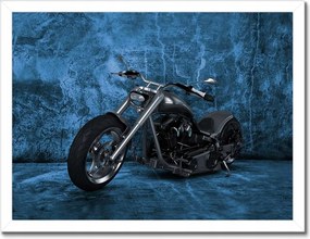 Poszterek keretben 40x30 Kék fal Chopper