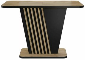 Nevio bővíthető étkezőasztal tölgy/fekete 125-170 cm