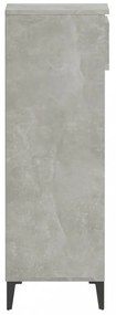 betonszürke szerelt fa cipőtartó 40x36x105 cm