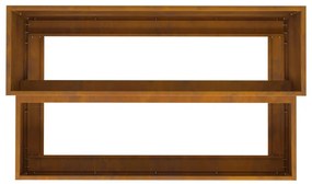 vidaXL Kerti cserép Rozsdás 100 x 60 x 45 cm Időjárásálló acél