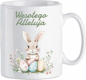 Húsvéti kerámia bögre nyuszival húsvéti tojásban Boldog Halleluja