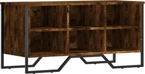 vidaXL füstös tölgy színű szerelt fa cipőszekrény 90 x 38 x 45,5 cm