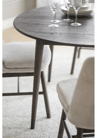 Sötétbarna tölgyfa kerek bővíthető étkezőasztal ø 120 cm Tyler – Rowico