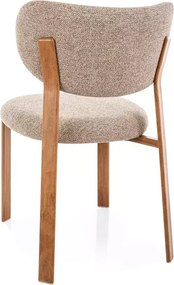 Kárpitozott étkezőszék ROVENI, tölgy/beige