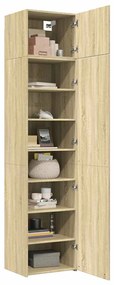 sonoma tölgy szerelt fa vékony tárolószekrény 50x42,5x225 cm