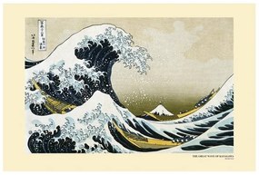 Plakát Kacušika Hokusai - A nagy hullám Kanagavánál, (91.5 x 61 cm)