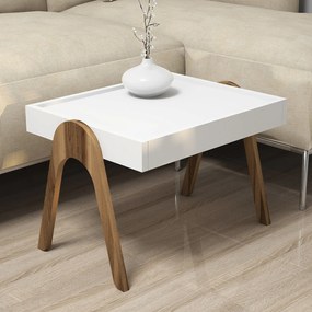 Dohányzóasztal (3 részes) Roma - Walnut, White
