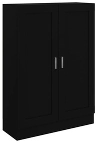 fekete szerelt fa könyvszekrény 82,5 x 30,5 x 115 cm