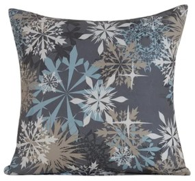 SNOWFLAKE kékesszürke mikroszálas párnahuzat 45x45 cm