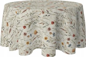 Abrosz Kerek Foltálló Átm. 140 CM Asztalra Kerek Tavaszi Virág Minta 393