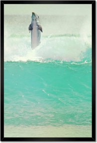 Poszterek keretben 40x60 Szimpatikus delfin óceán