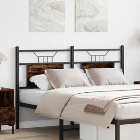 füstös tölgy színű szerelt fa és acél fejtámla 140 cm