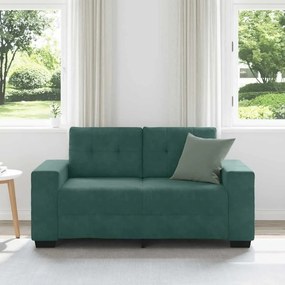 sötétzöld bársony loveseat kanapé 120 cm