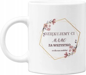 Nyomott mintás bögre Anyának Személyre szabott Fehér