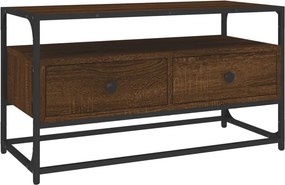 vidaXL barna tölgyszínű szerelt fa TV-szekrény 80x35x45 cm