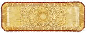 Narancssárga üveg szervírozó tányér 14x38 cm Kusintha – Bitz