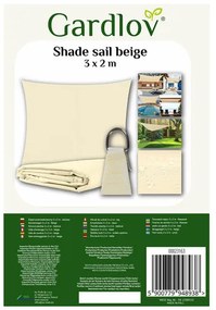 Sunshade sail 3x2m - beige Gardlov 23163