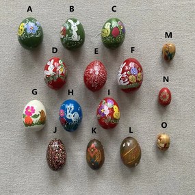 Húsvéti dekorációs tojások, többféle színben