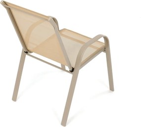 Kerti szék, fém, hálós kivitel, krém, AZC-C1000 CRM