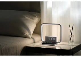 Immax 08994L - LED Dimmelhető asztali lámpa ébresztőórával és töltővel 18W/230V fehér