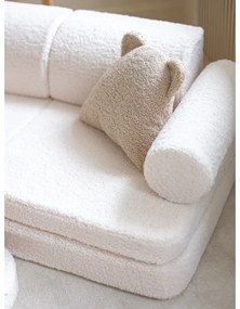 Krémszínű buklé gyerek kanapé 132 cm Settee – Wigiwama
