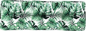 vidaXL levélmintás szövet raklappárna 120 x 40 x 12 cm