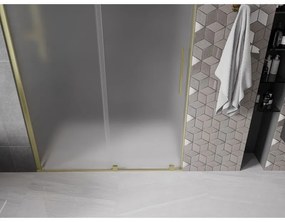 Mexen Velar, tolózuhanyajtó nyitáshoz 150 cm, 8 mm-es matt üveg, arany matt, 871-150-000-31-55